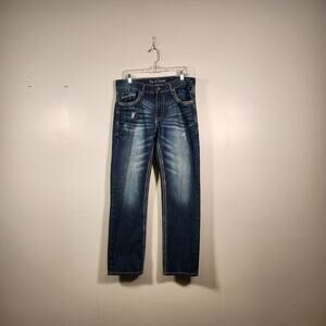 AXE & CROWN Slim Fit Jeans Mens 32 x 32 | Measures 34x 31 | Blue Y2K 2000s Boho